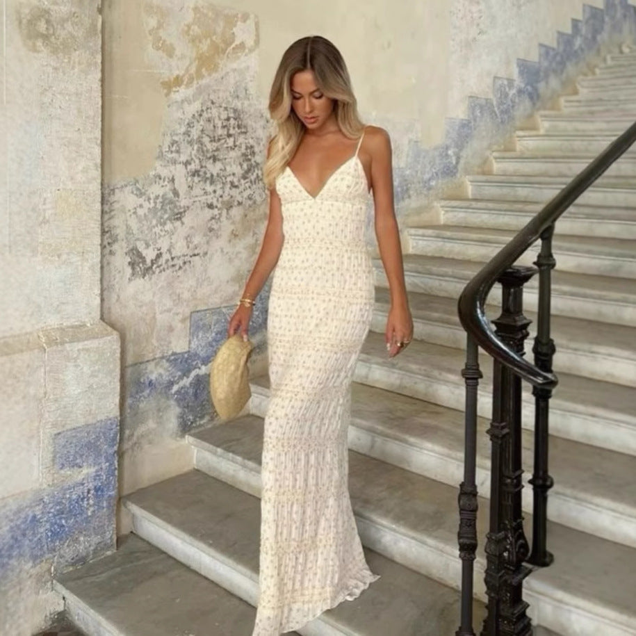 Damen elegantes Maxikleid Echo Archiv