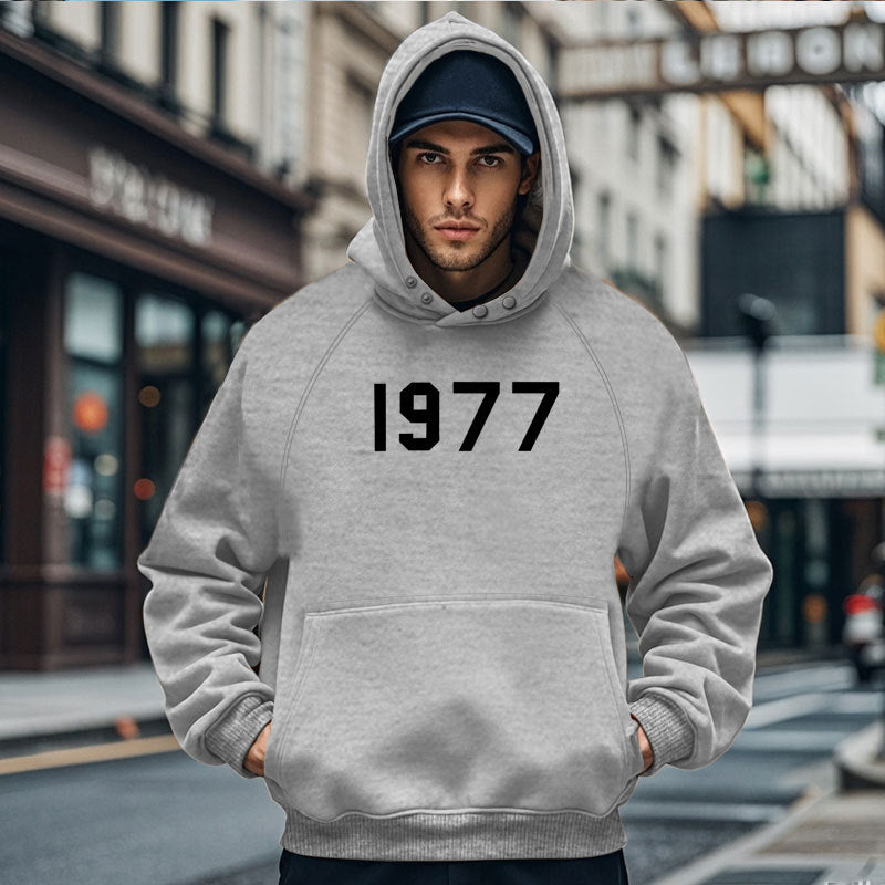Herren Gemütlicher Kapuzenpullover mit ausgefallenem Design und praktischen Taschen Echoarchiv