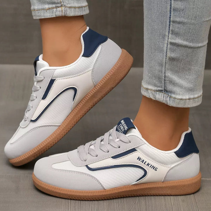 Damen Retro-inspirierte Schnür-Sneaker mit gepolstertem Komfortfußbett – Névara