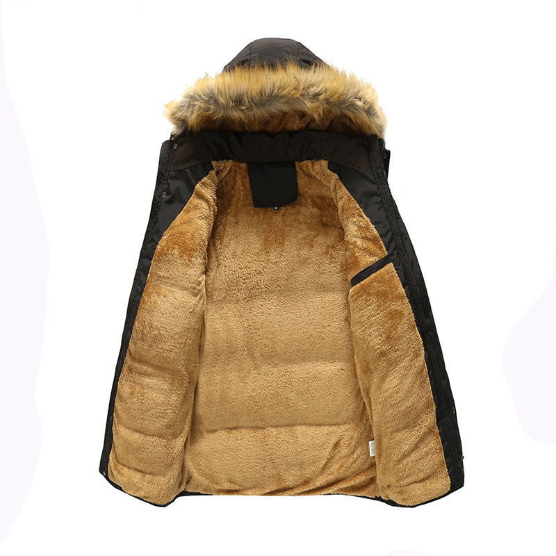 Herren Wattierter Parka mit abnehmbarer Kunstfellblende, Teddyfutter und Windschutz Echo Archiv