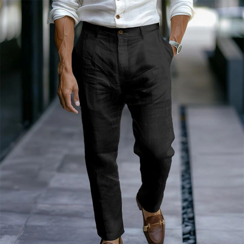Herren elegante Chino-Hose mit schmalem Schnitt Echoarchiv