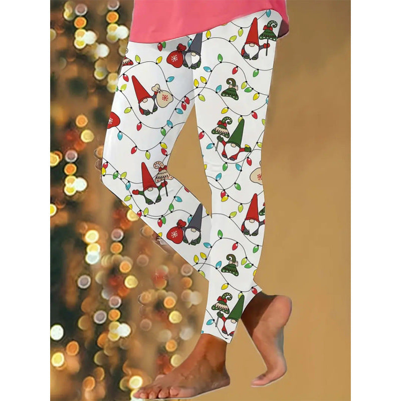 Damen Gemusterte Weihnachtsleggings Echoarchiv