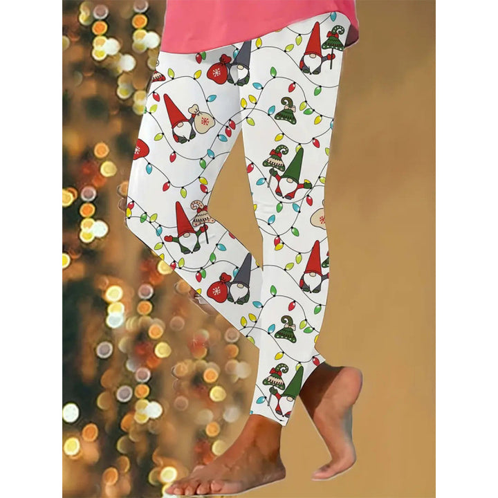 Damen Gemusterte Weihnachtsleggings Echoarchiv