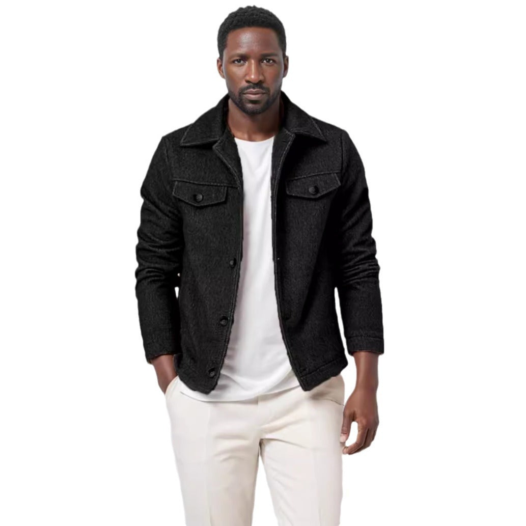 Herren lässige Fleecejacke mit strukturiertem Innenfutter Echoarchiv