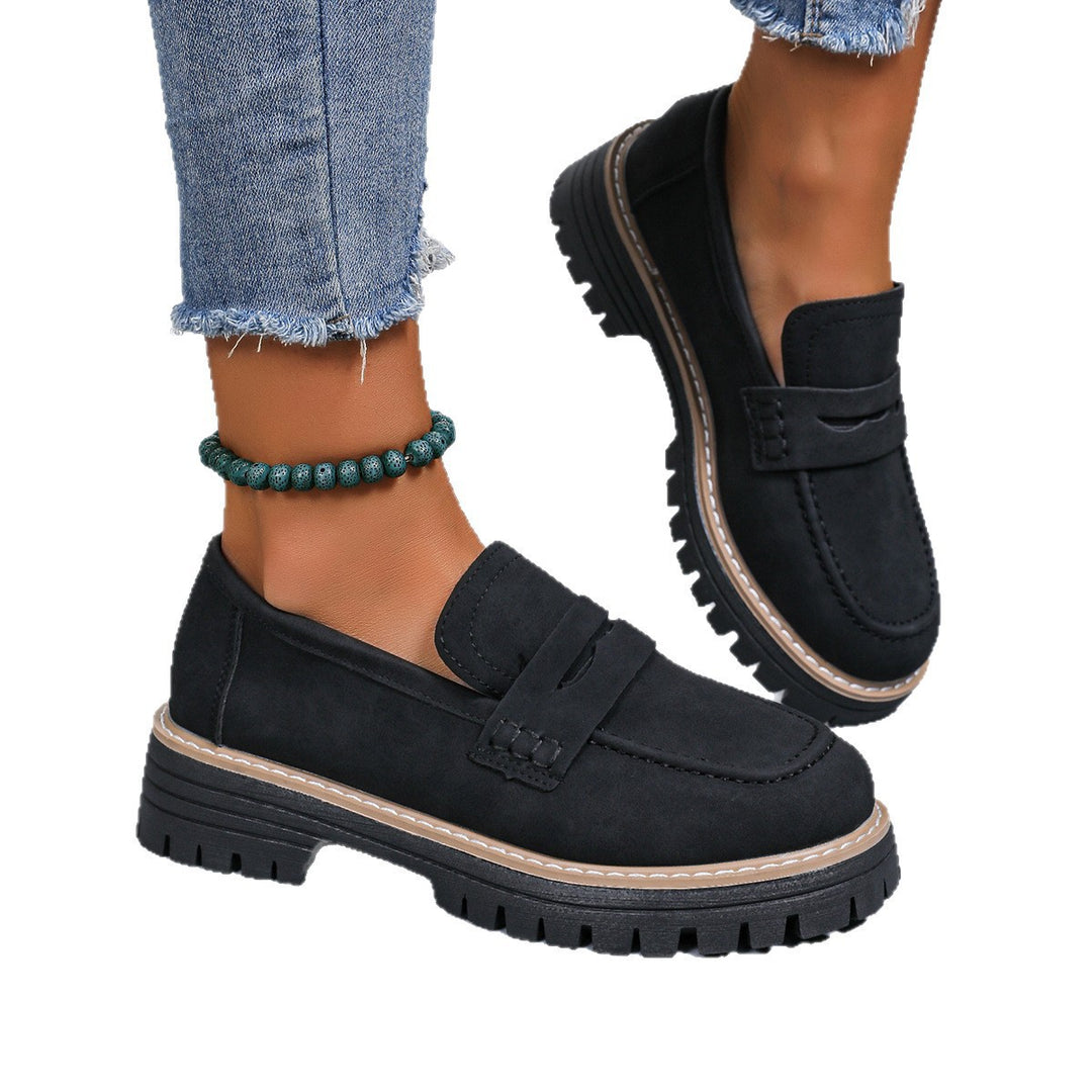 Damen Chunky Loafer mit grober Profilsohle und Faux‑Suede Obermaterial Echo Archiv
