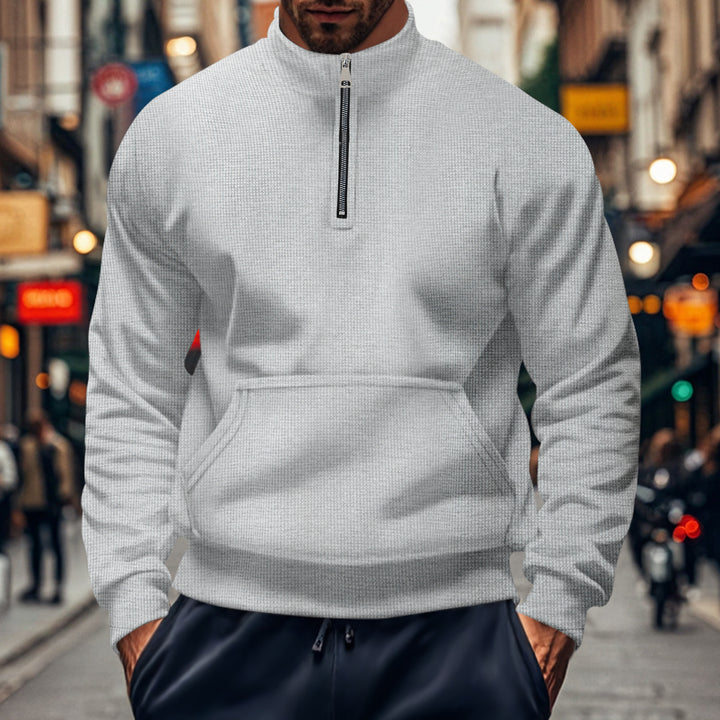 Herren sportlicher Pullover mit Stehkragen Echoarchiv