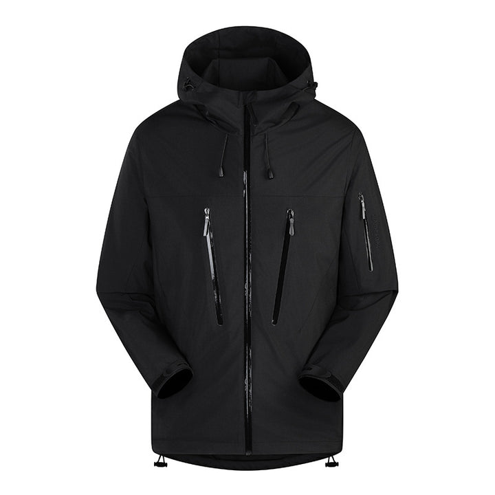 Herren Dreilagige atmungsaktive Hardshell-Outdoorjacke mit Kapuze und verschweißten Nähten Echo Archiv
