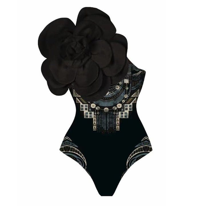 Damen Einteiler Badeanzug mit floralem 3D-Design Echo Archiv