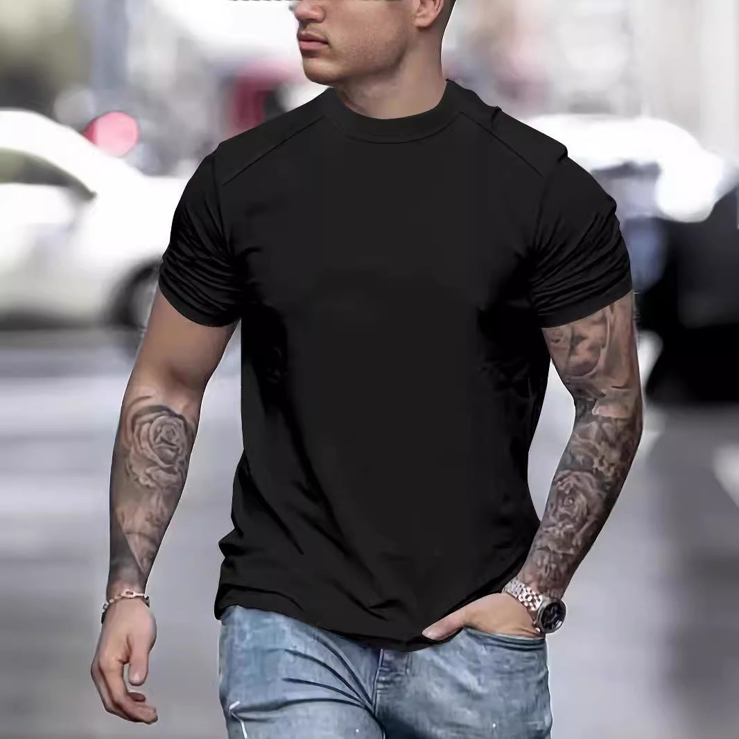 Herren modisches T-Shirt mit strukturierter Schulterpartie Echoarchiv