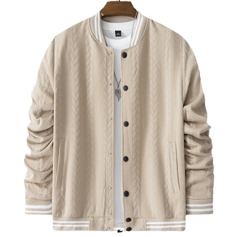 Herren lässige Collegejacke mit strukturiertem Design und sportlichen Akzenten Echoarchiv