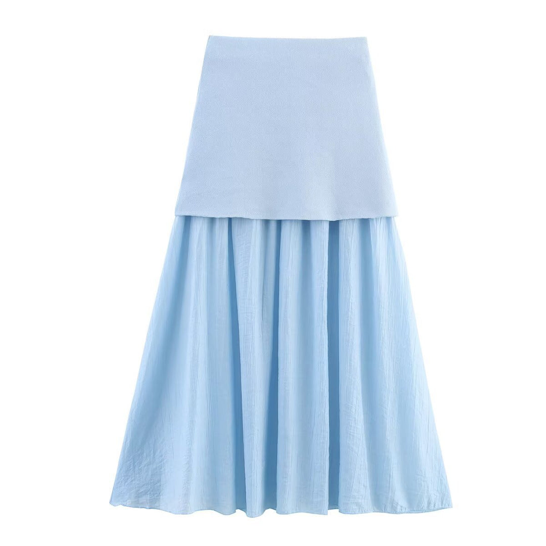 Damen Zweilagiger Chiffon-Maxirock mit glattem Hüftbesatz und A‑Linien‑Fall Echo Archiv