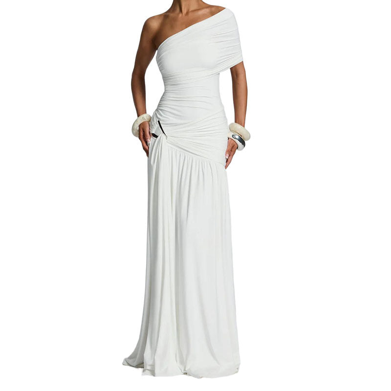Damen Elegantes Wickelkleid mit asymmetrischem Schnitt und Rüschendetails Echo Archiv