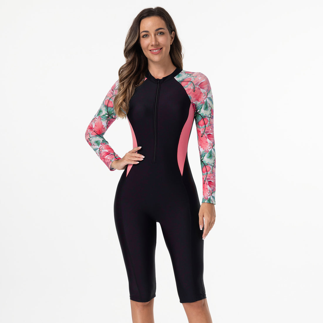 Damen Langarm Surfanzug mit UV-Schutz und stylishem Design – Élanora
