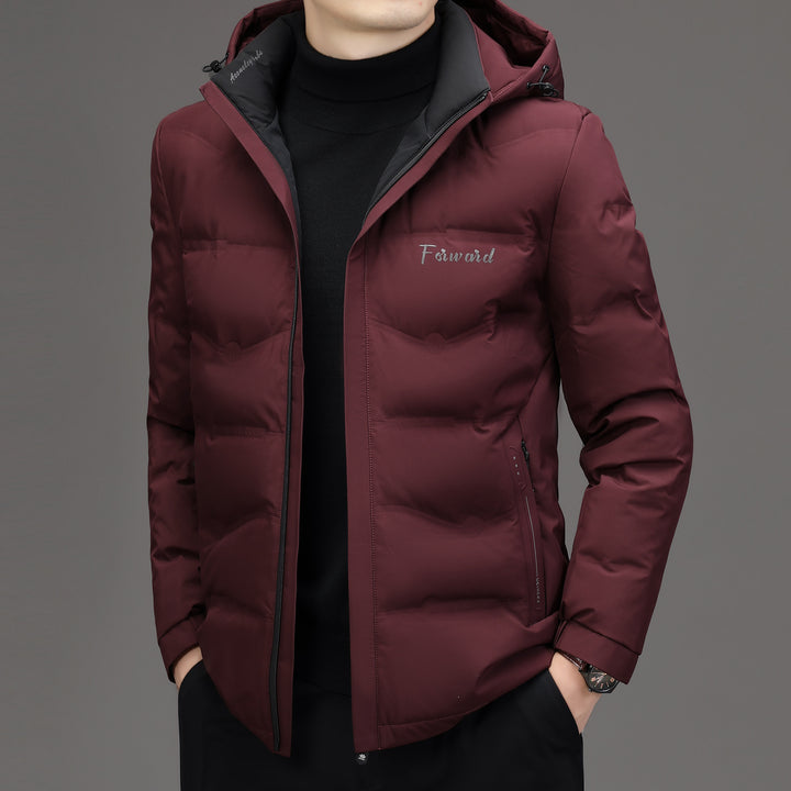 Herren Steppjacke mit Kapuze und schlanker Thermofütterung – Marzano