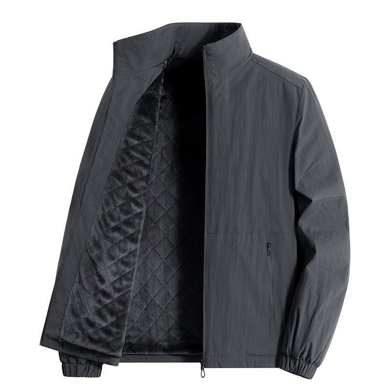 Herren ultraleichte atmungsaktive Freizeitjacke mit Mesh-Innenfutter Stehkragen und Reißverschlusstaschen Echoarchiv