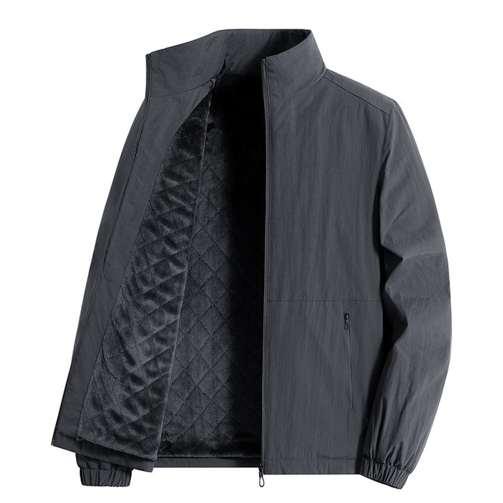 Herren ultraleichte atmungsaktive Freizeitjacke mit Mesh-Innenfutter Stehkragen und Reißverschlusstaschen Echoarchiv