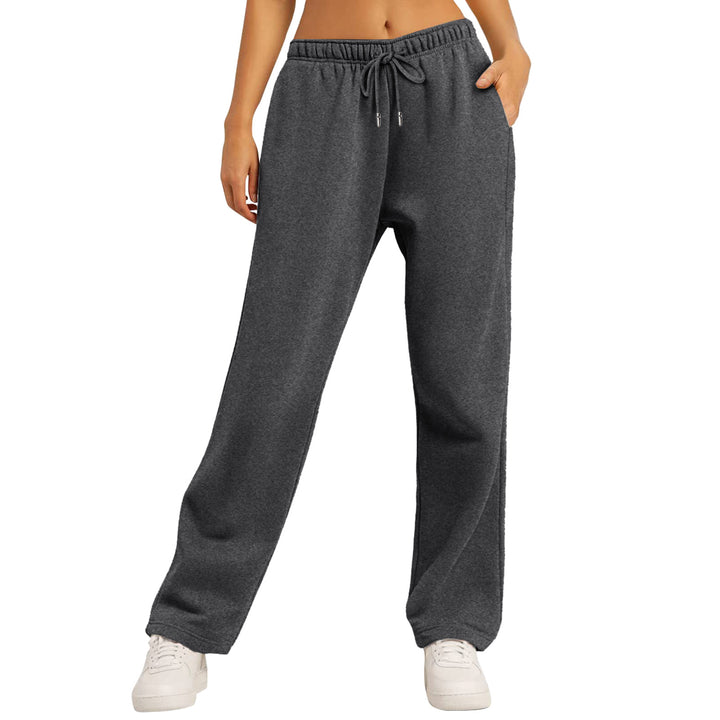 Damen nan extraweiche Relax-Hose mit hohem Komfortbund Kordelzug und geradem Bein Echo Archiv