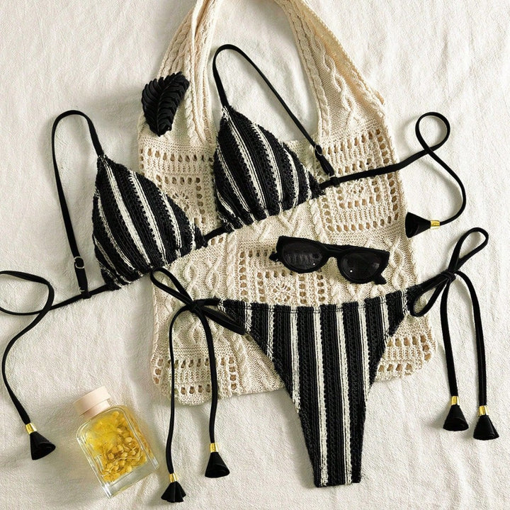 Damen Strappy Bikiniset mit verstellbaren Trägern Echo Archiv