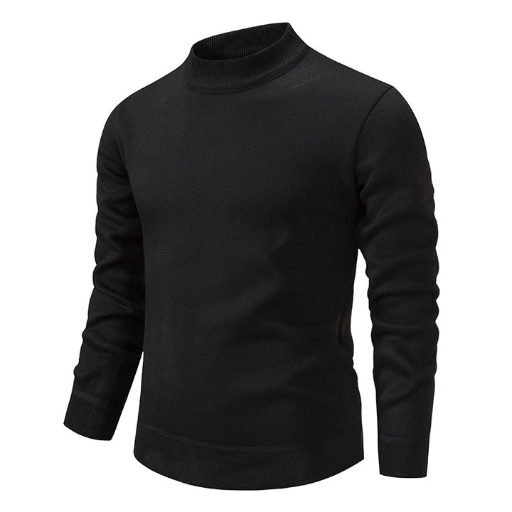 Herren Hochwertiger Strickpullover mit modernem Stehkragen Echoarchiv
