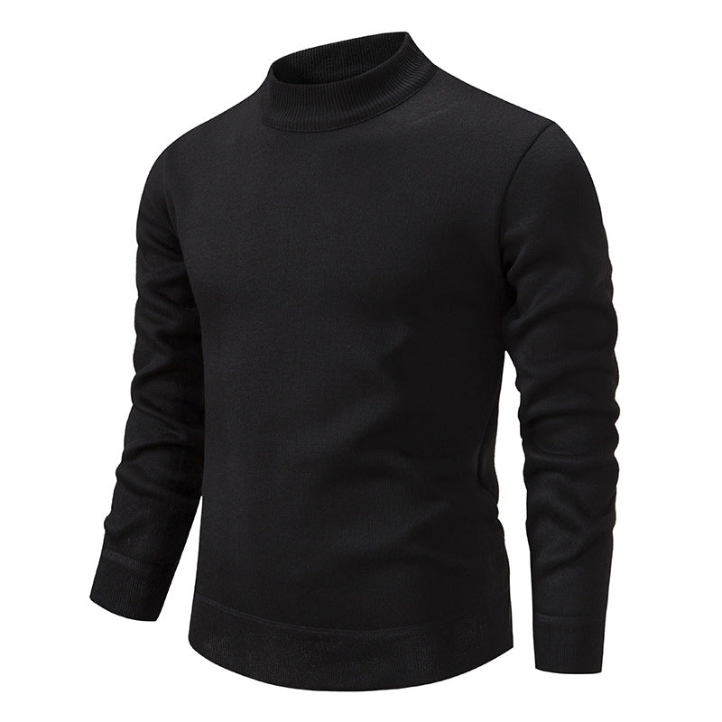 Herren Hochwertiger Strickpullover mit Echoarchivrnem Stehkragen Echoarchiv