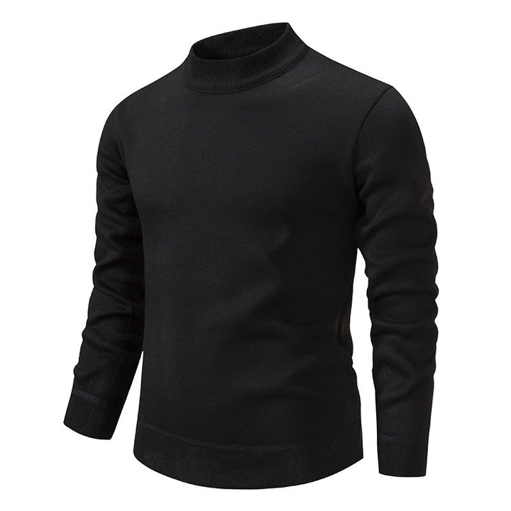 Herren Hochwertiger Strickpullover mit Echoarchivrnem Stehkragen Echoarchiv