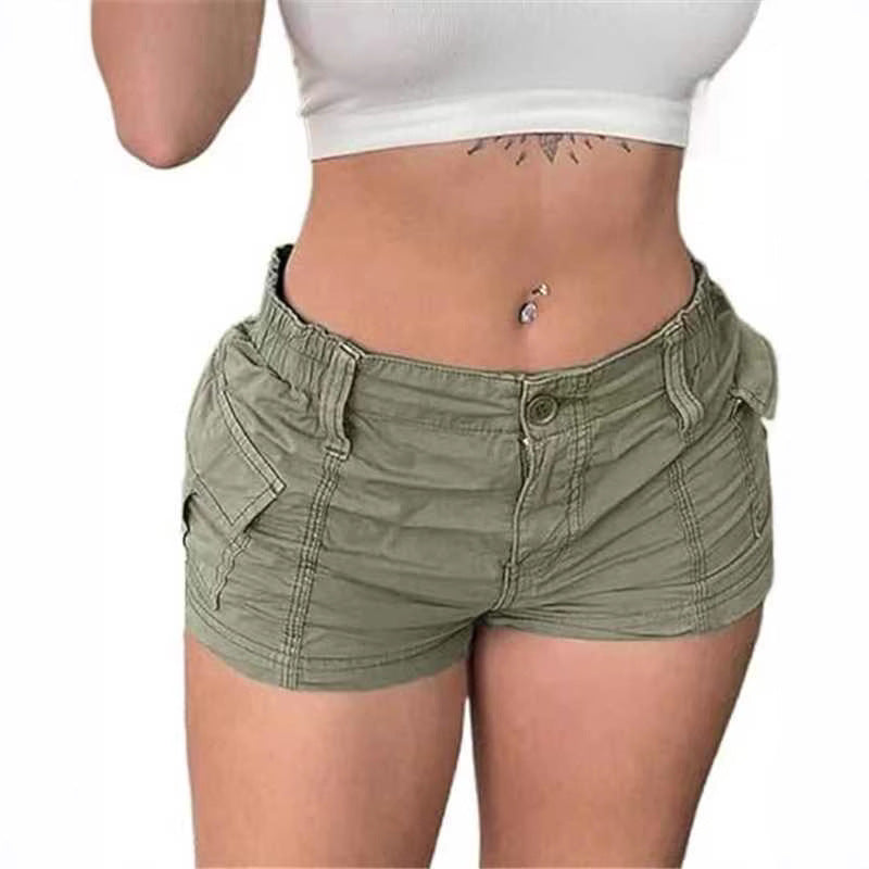 Damen bequeme Cargo-Shorts mit elastischem Bund und praktischen Taschen Echo Archiv