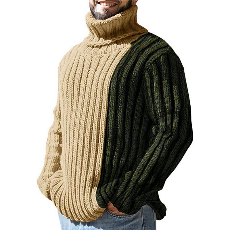 Herren Rollkragenpullover mit strukturiertem Rippdesign Echoarchiv