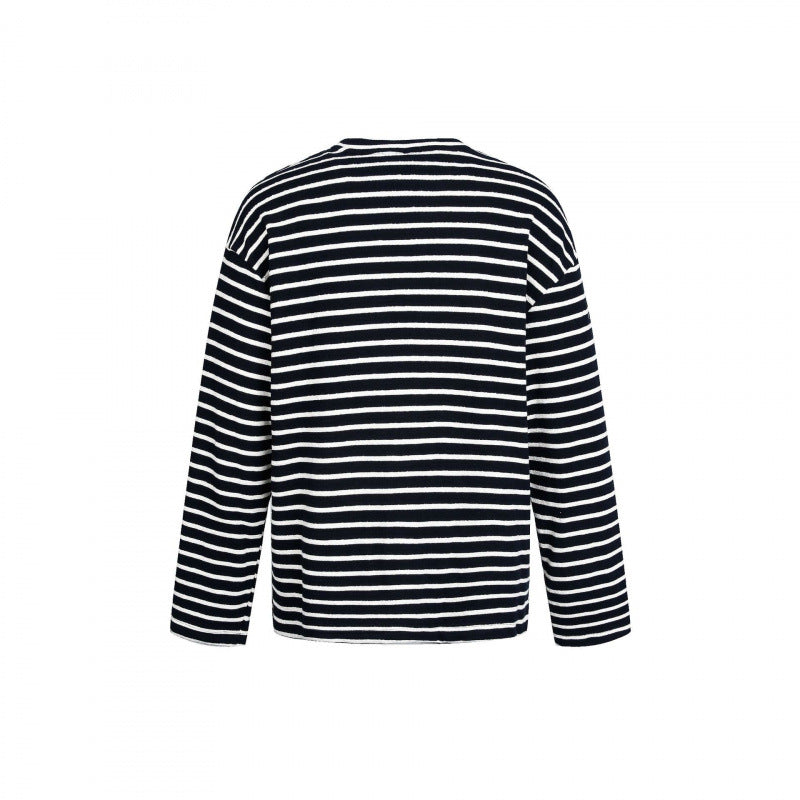 Unisex Maritimes Ringel-Strickshirt mit weitem Schnitt und Rundhals Echo Archiv