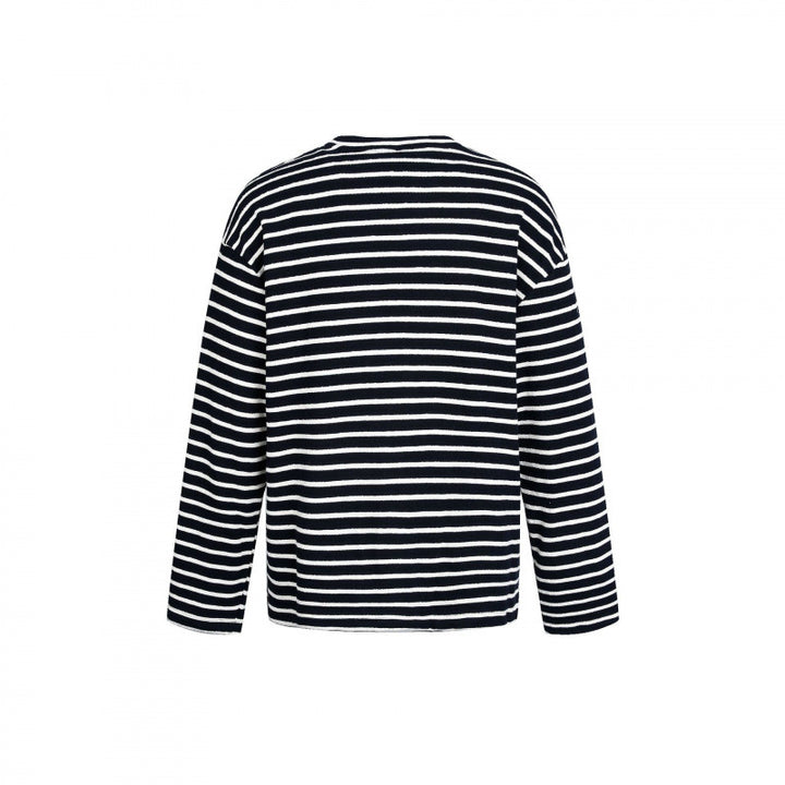 Unisex Maritimes Ringel-Strickshirt mit weitem Schnitt und Rundhals Echo Archiv