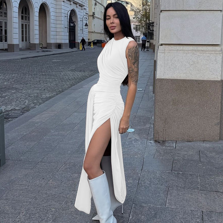 Damen Elegantes Maxikleid mit raffiniertem Wickeldesign Echo Archiv