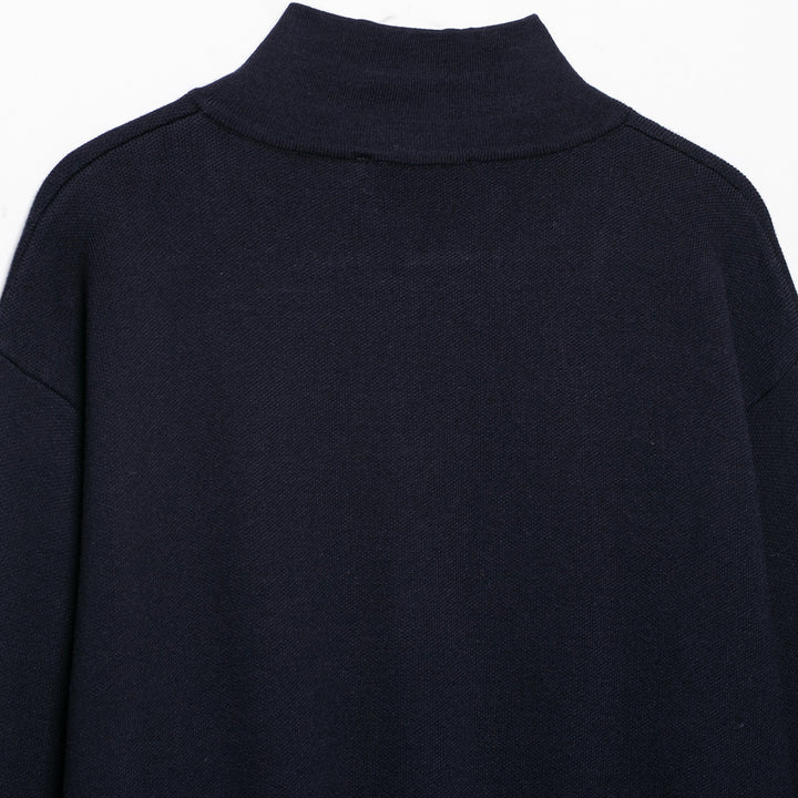 Damen Cropped Feinstrick-Cardigan mit Stehkragen, durchgehendem Reißverschluss und taillierter Ripppartie Echoarchiv