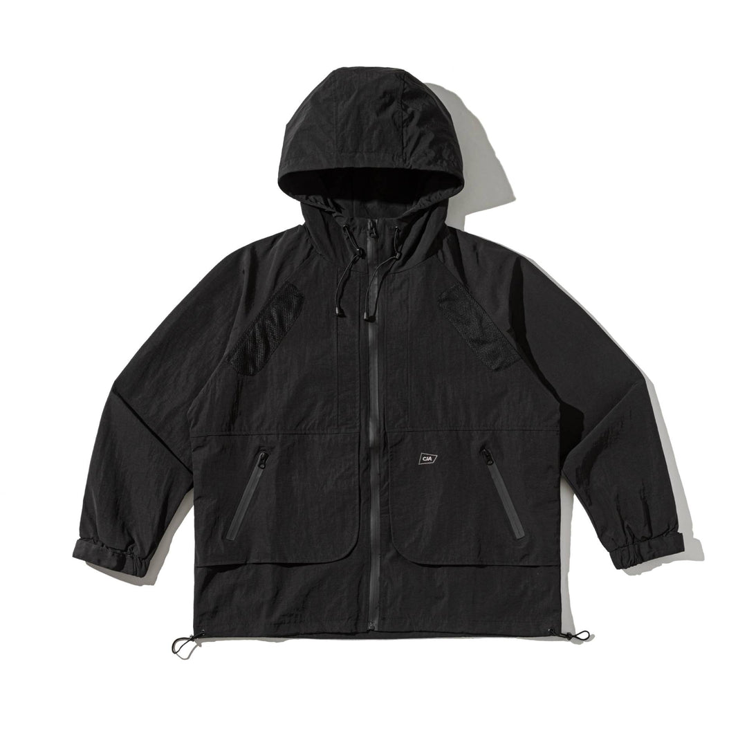 Unisex Technischer Parka mit Kapuze, Mesh‑Lüftungen und verstellbarem Saum Echoarchiv