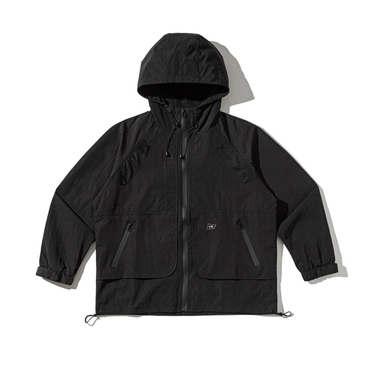 Unisex Technischer Parka mit Kapuze, Mesh‑Lüftungen und verstellbarem Saum Echoarchiv