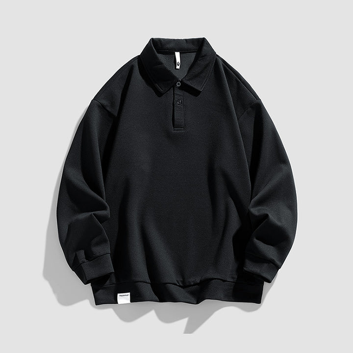 Herren lässiges Poloshirt mit oversized Schnitt und detailverliebtem Kragen Echoarchiv