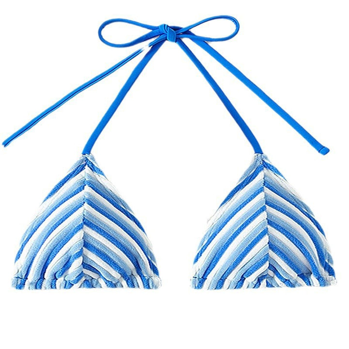 Damen Triangel-Bikini mit strukturiertem Stoff und verstellbaren Bindebändern Echo Archiv
