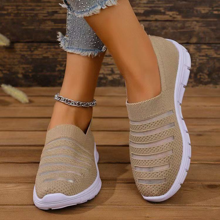 Damen nan gestrickte Slipper Sneaker mit elastischem Einstieg und leichter Komfortsohle Echo Archiv