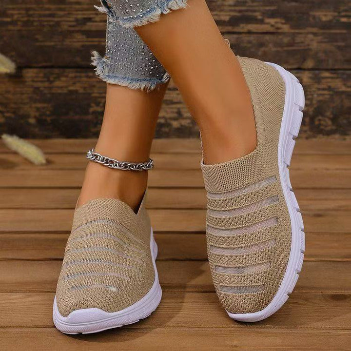 Damen nan gestrickte Slipper Sneaker mit elastischem Einstieg und leichter Komfortsohle Echo Archiv