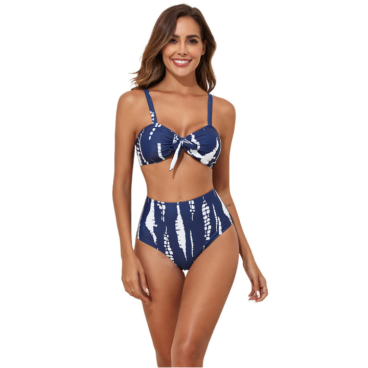 Damen Hochtailliertes Bikini-Set mit verspieltem Knoten-Detail Echo Archiv