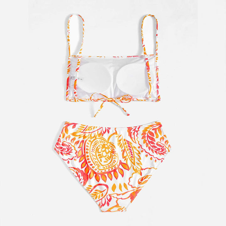 Damen Triangel-Bikini-Set mit verstellbaren Trägern und modischem Muster Echo Archiv