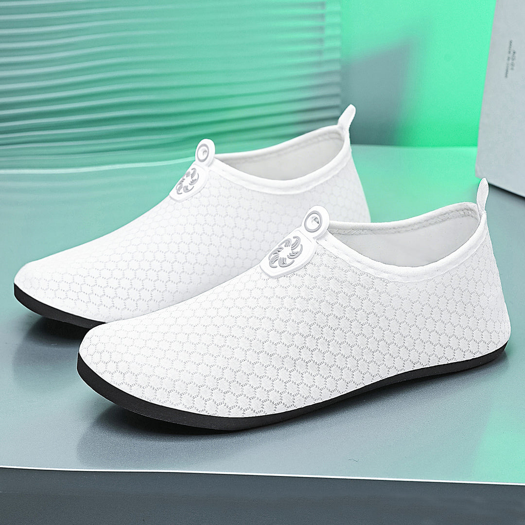 Damen nan leichter gestrickter Wasserschuh Slip-On mit nahtlosem Sockenschaft und rutschfester Gummisohle Echo Archiv