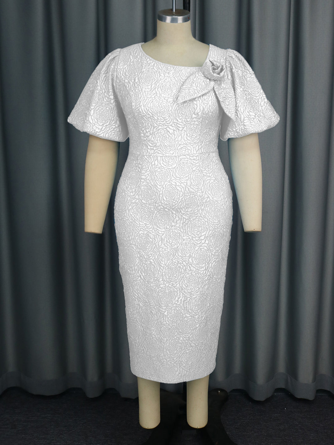 Damen Etuikleid mit floralem 3D-Rosen-Akzent Echo Archiv