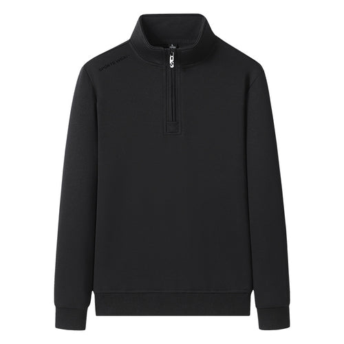 Herren Sportlicher Stehkragen Pullover Echo Archiv
