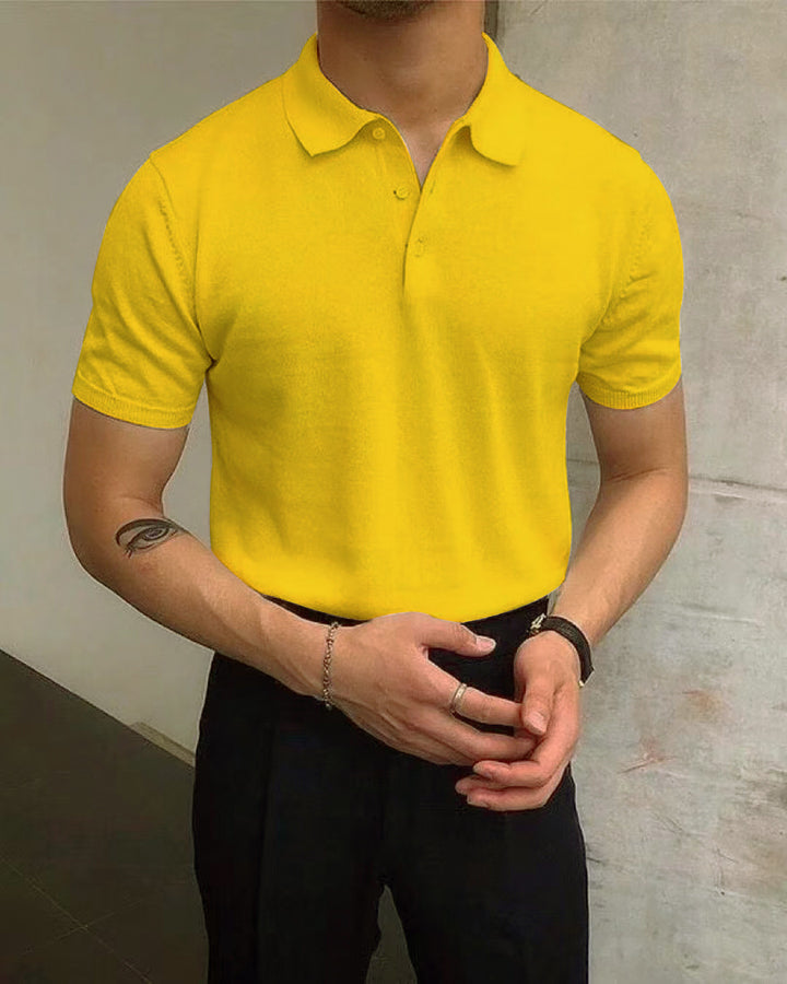 Herren Polo-Shirt aus atmungsaktiver Baumwolle mit elegantem Kragen Echoarchiv