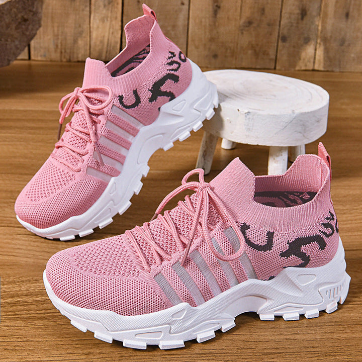 Damen Sportliche Atmungsaktive Sneakers mit elastischem Leisten und rutschfester Sohle Echo Archiv