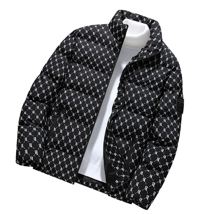 Herren modische Daunenjacke mit grafischem Muster Echoarchiv