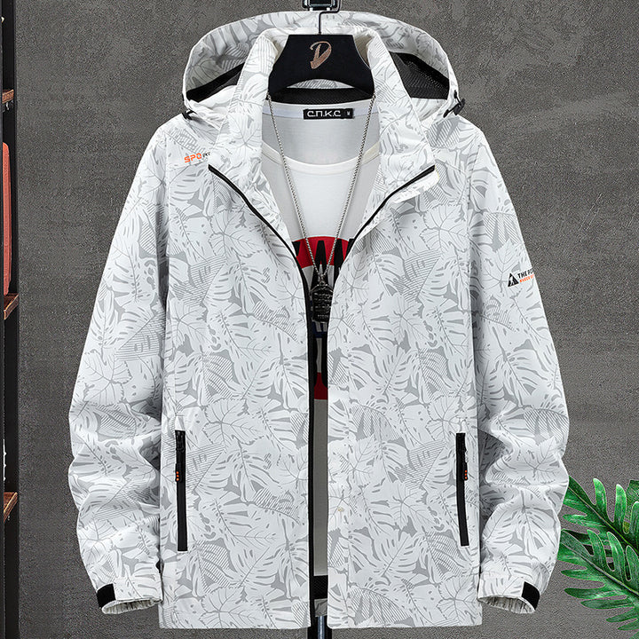 Herren Wetterfeste Allwetterjacke mit praktischem Kapuzendesign Echo Archiv