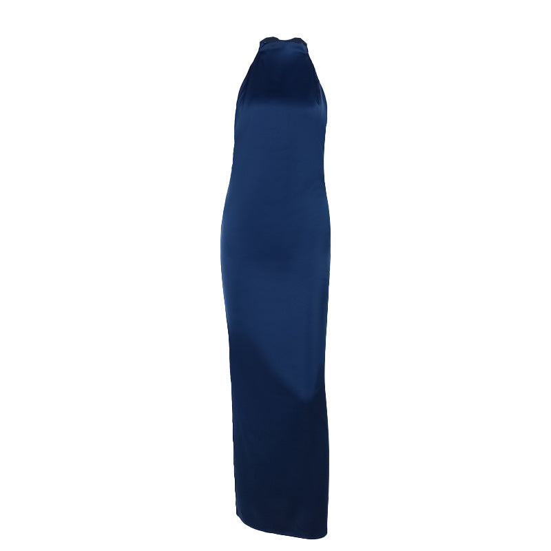 Damen elegantes Maxikleid mit hohem Kragen und figurbetontem Schnitt Echo Archiv