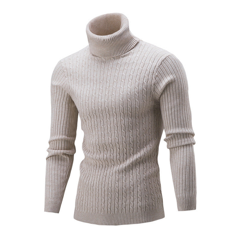 Herren kuscheliger Rollkragenpullover aus hochwertigem Strickmaterial Echoarchiv