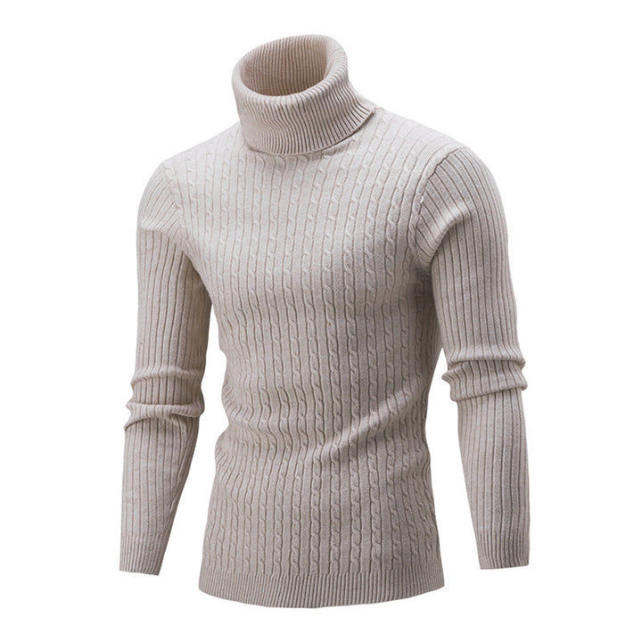Herren kuscheliger Rollkragenpullover aus hochwertigem Strickmaterial Echoarchiv