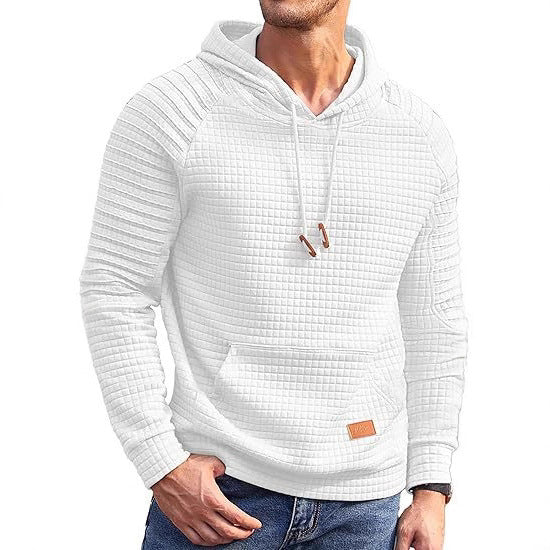 Herren Kapuzenpullover mit strukturiertem Stoff und lässigem Schnitt Echoarchiv
